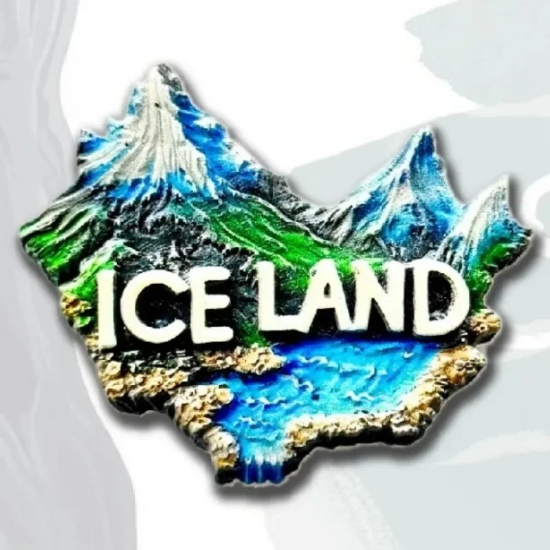 Наклейки на холодильник в Исландии черные пляжные дорожные сувениры настенные