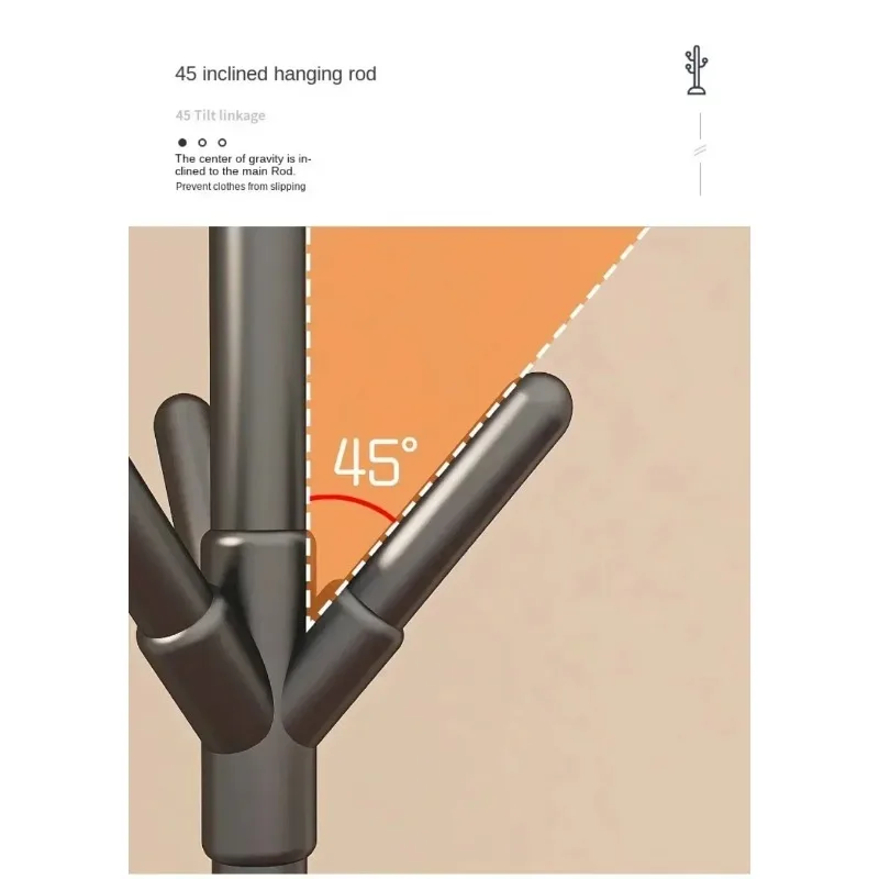 Вешалка для одежды и шляп от пола до крючок в спальне вертикальный держатель