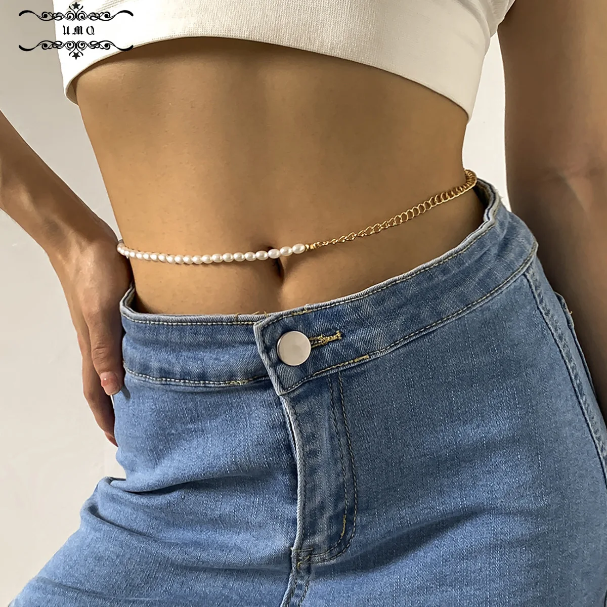 

Женская металлическая цепочка в стиле хип-хоп