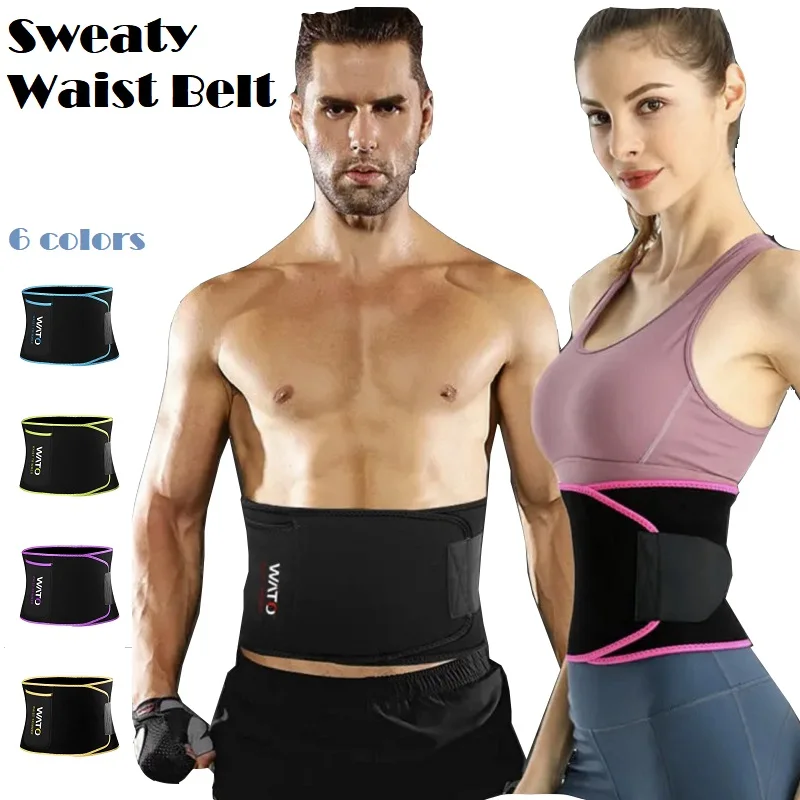 

Women Mens Sweat Waist Belt Adjustable Neoprene Material Sports Waist Support Tummy Sweat Trainer Indoor Fitness Slimming Belt