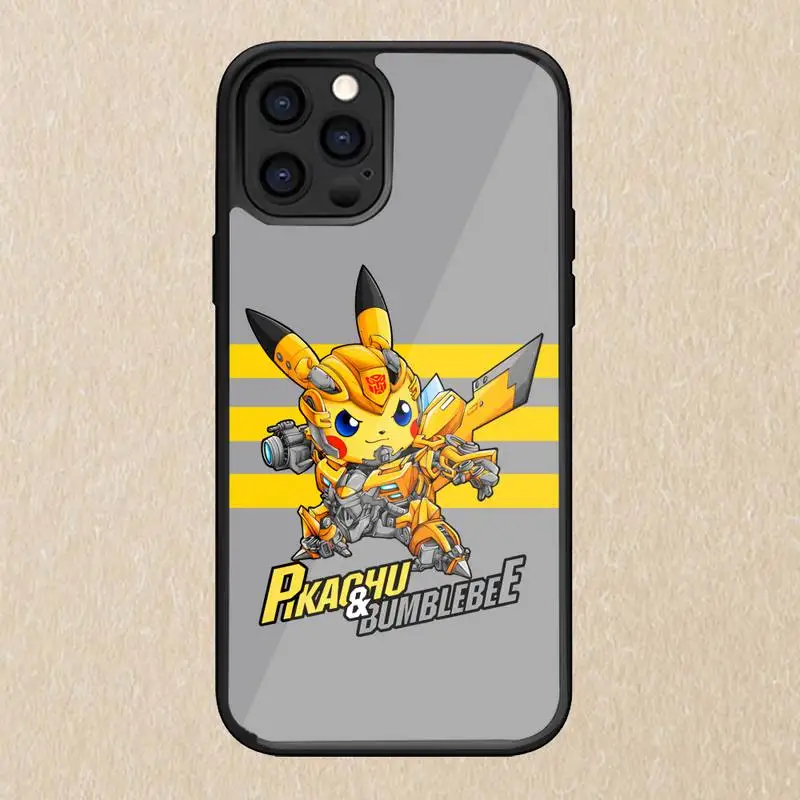 Чехол для телефона Pikachu Goku Robot для Iphone 13 12 11 Pro Max Mini 6 6s 7 8 Plus Xr X Xs Se 2020 Fundas Shell PC+TPU.
