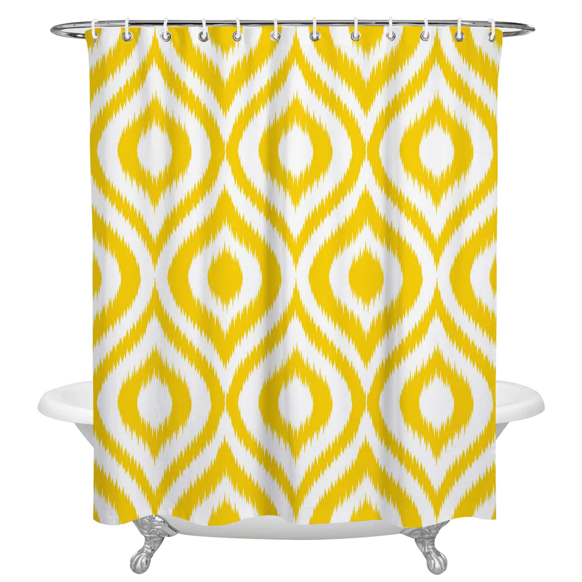 

Prismatic Yellow Pattern Style Shower Curtain for Bathroom Waterproof Polyester Fabric Bath Curtain Home Bathroom Decor