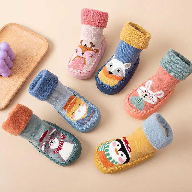 

2023 New born Baby Socks With Rubber Soles Infant Baby Girls Boys Shoes Spring Autumn Baby Floor Socks Anti Slip Soft Sole Sock