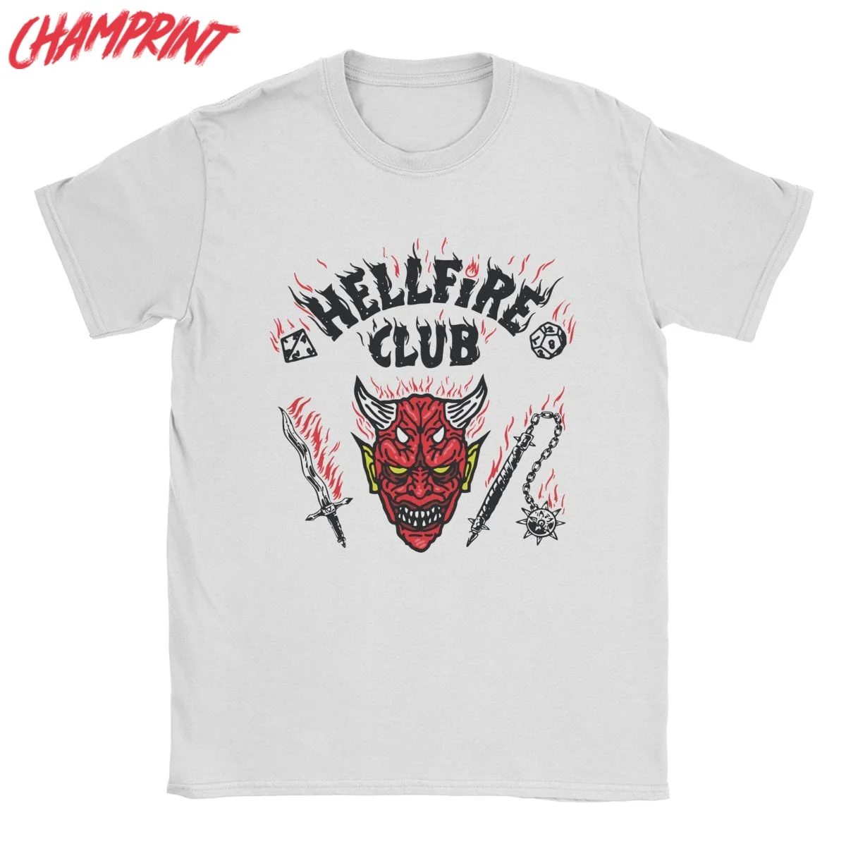 

Футболка с логотипом Hellfire Club, Мужская футболка из 100% хлопка, новинка, женские топы с коротким рукавом