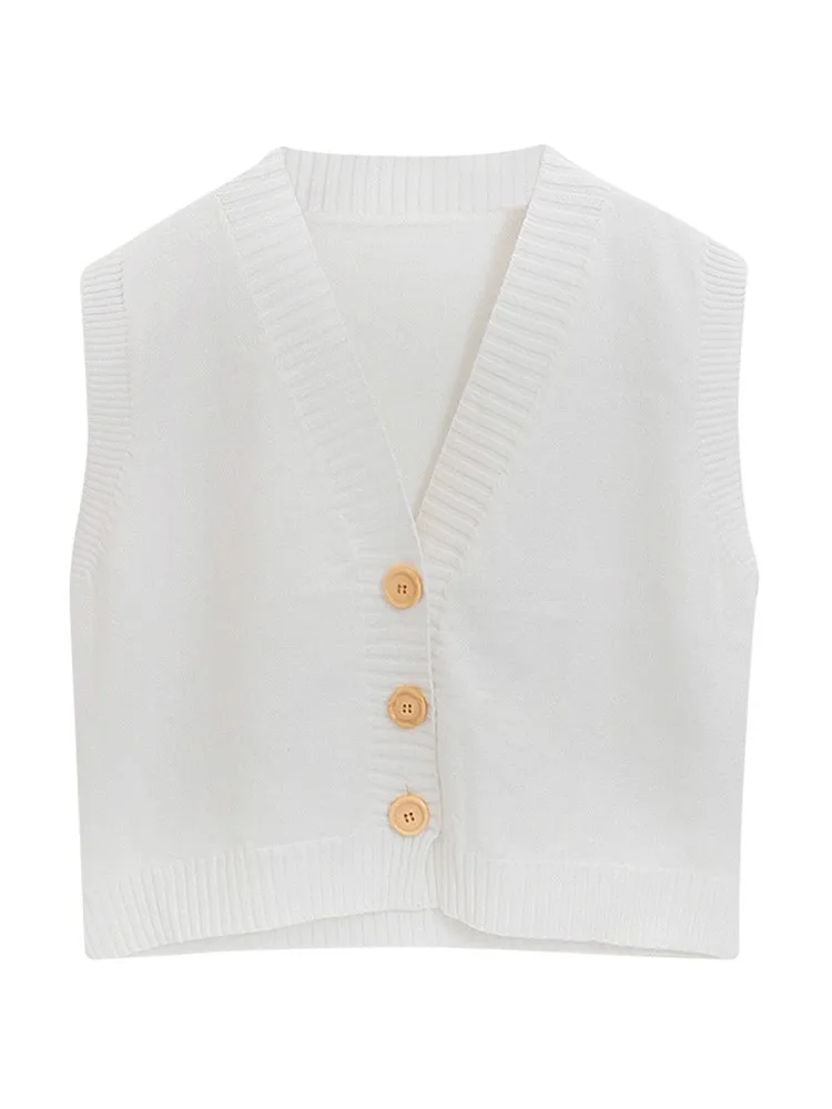 

V-Neck Preppy Style Cropped Sweaters Y2k Argyle Knitted Sweater Vest Women 2021 Autumn Winter Fashion Koreany2k
