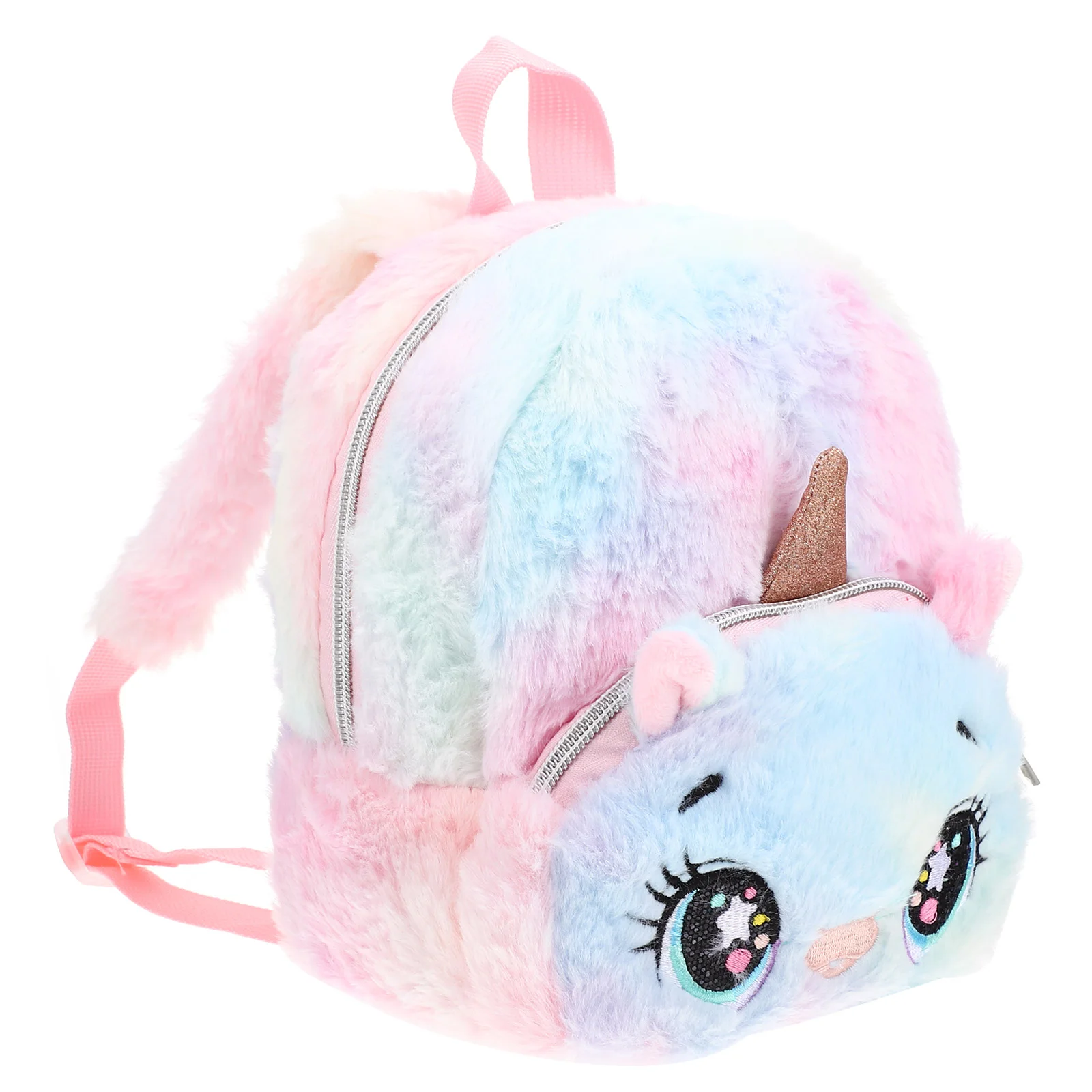 

Little Girls Backpack Plush Unicorn Shoulder Outdoor Daypack Zipper Lovely Shopping Bag Adorable Toddler
