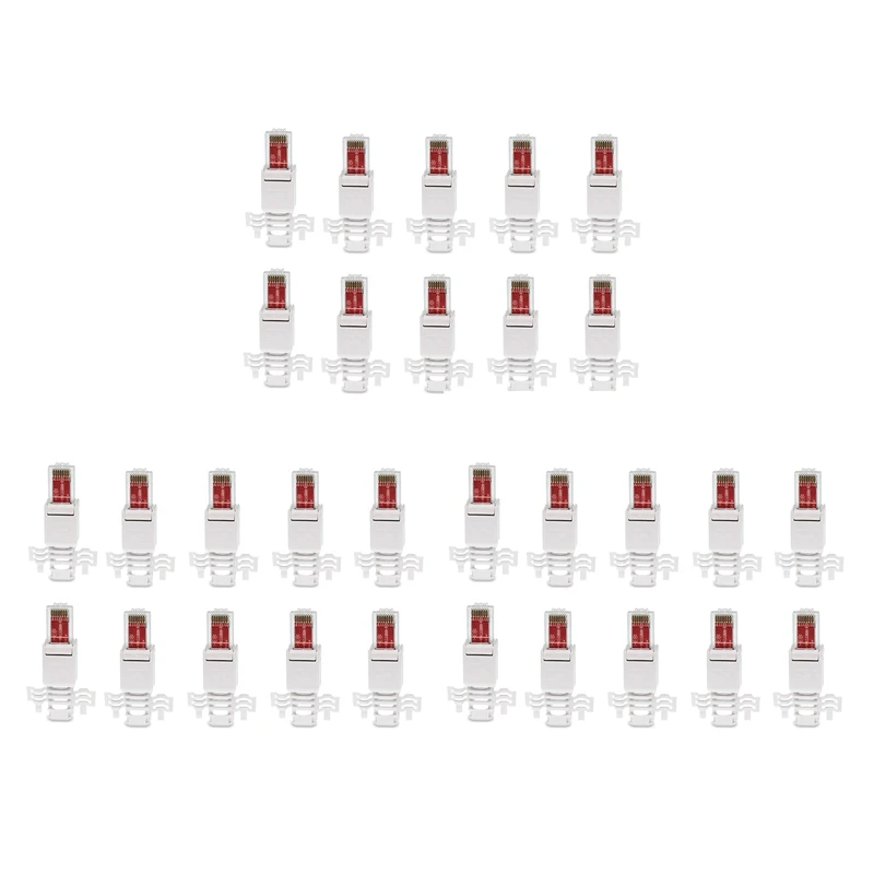 

30 Network Plug Tool-Free RJ45 CAT6 LAN UTP Cable Plug Without Tools CAT5 CAT7 Installation Cable Patch Cable Tool Free