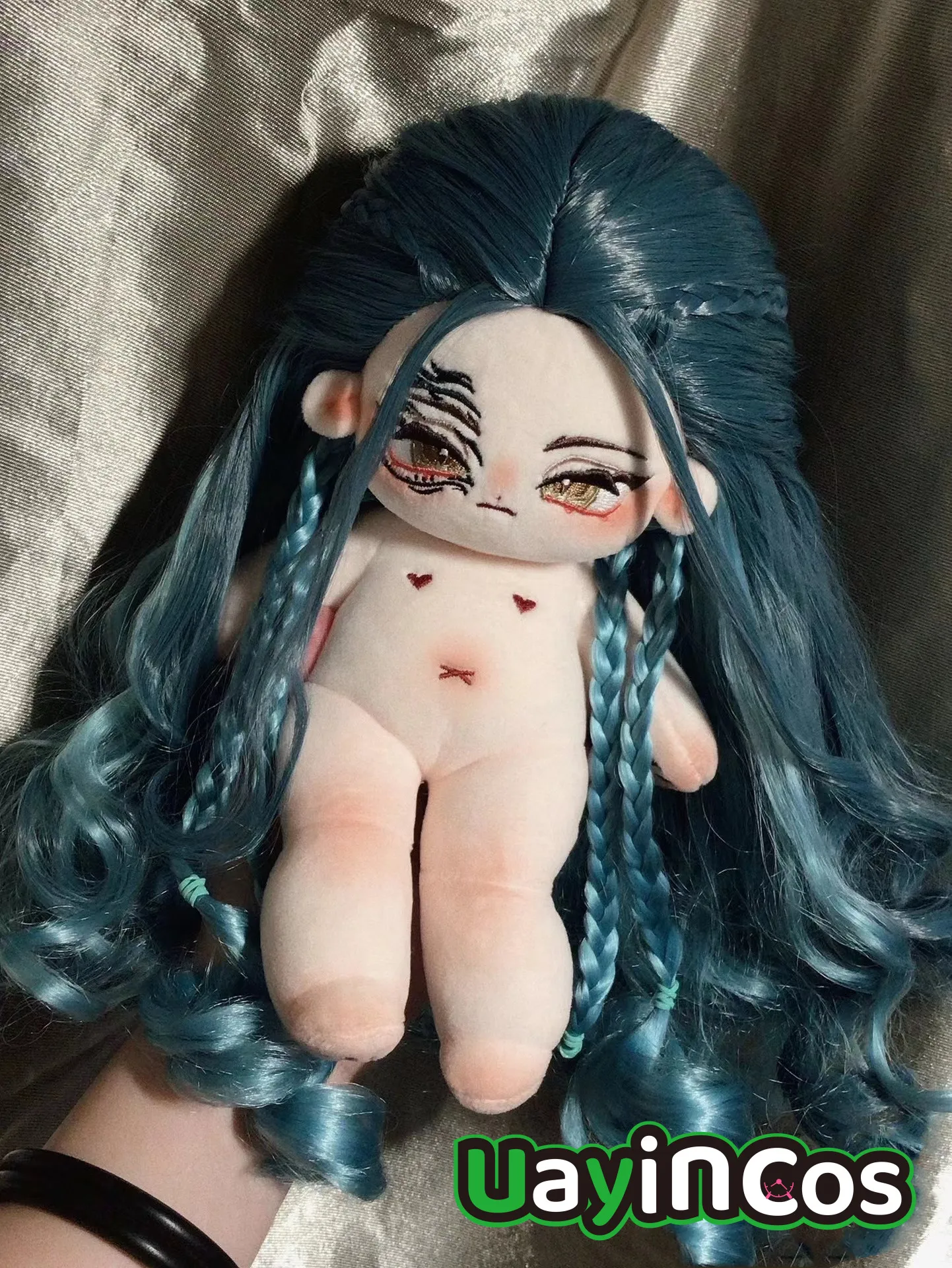 Аниме yan guo xi liang Ангел принцесса фея Девочка Синий Парик набивные волосы 30 см