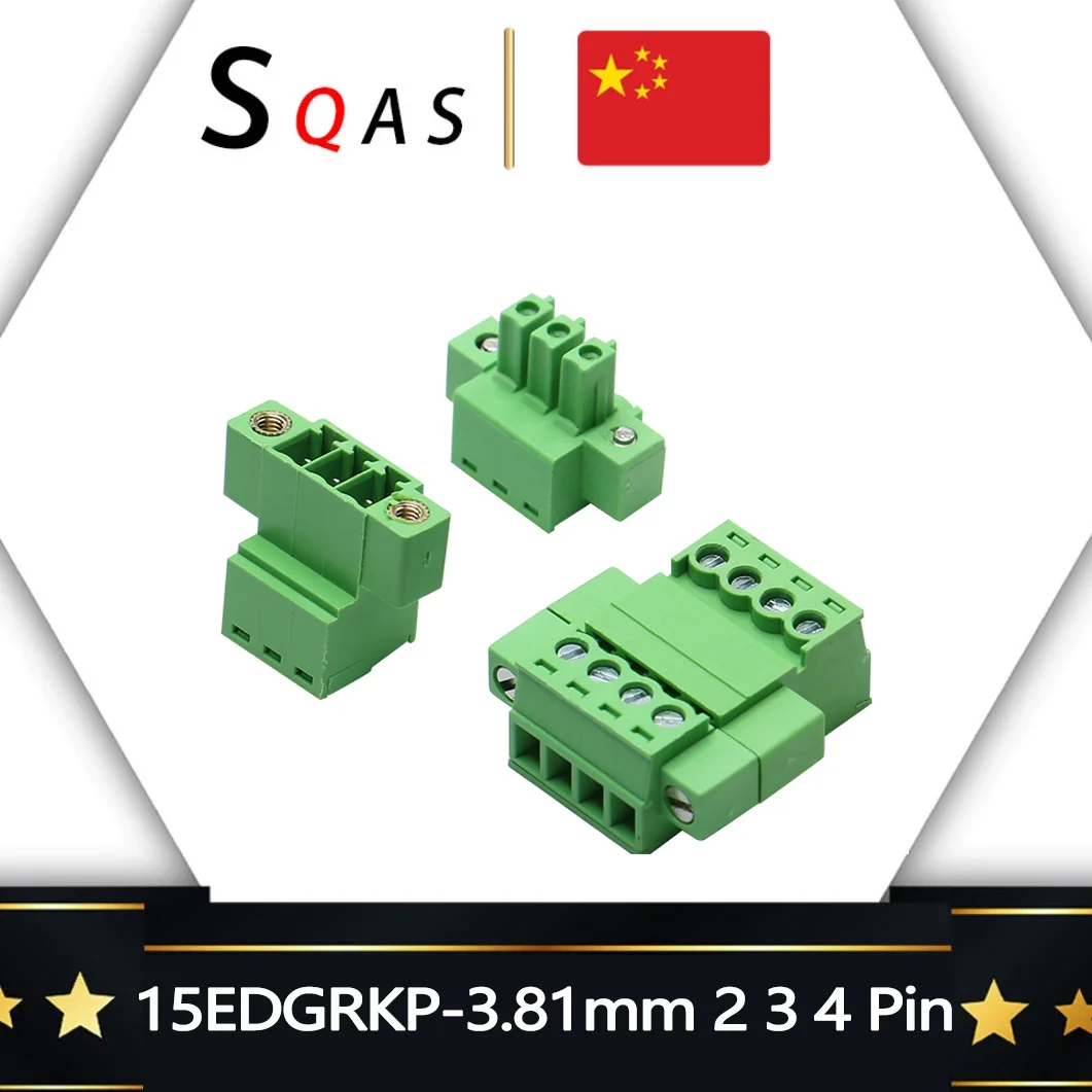 HLTNC 5 комплектов. Прямое подключение 15EDGRKP-3 81 мм 2 3 4-контактный разъемный клеммный