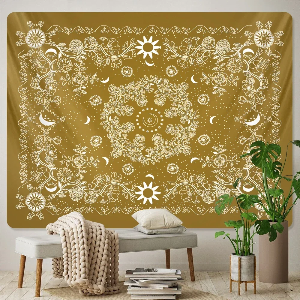Цветы Луны психоделическая сцена искусственная Мандала Poso Miya настенная