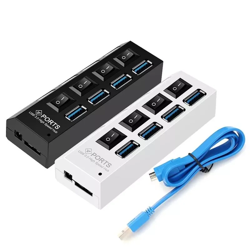 

Micro USB HUB 3.0 4 Ports Expander 5Gbps Hub Hab Keyboard Hub High Speed Splitter Adapter for Computer PC