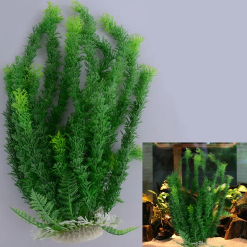 

Aquarium Ornament Artificial Grass Plastic No Harm Long Simulation Tank Ornament Artificial Green Plant For Fish Tank Decor