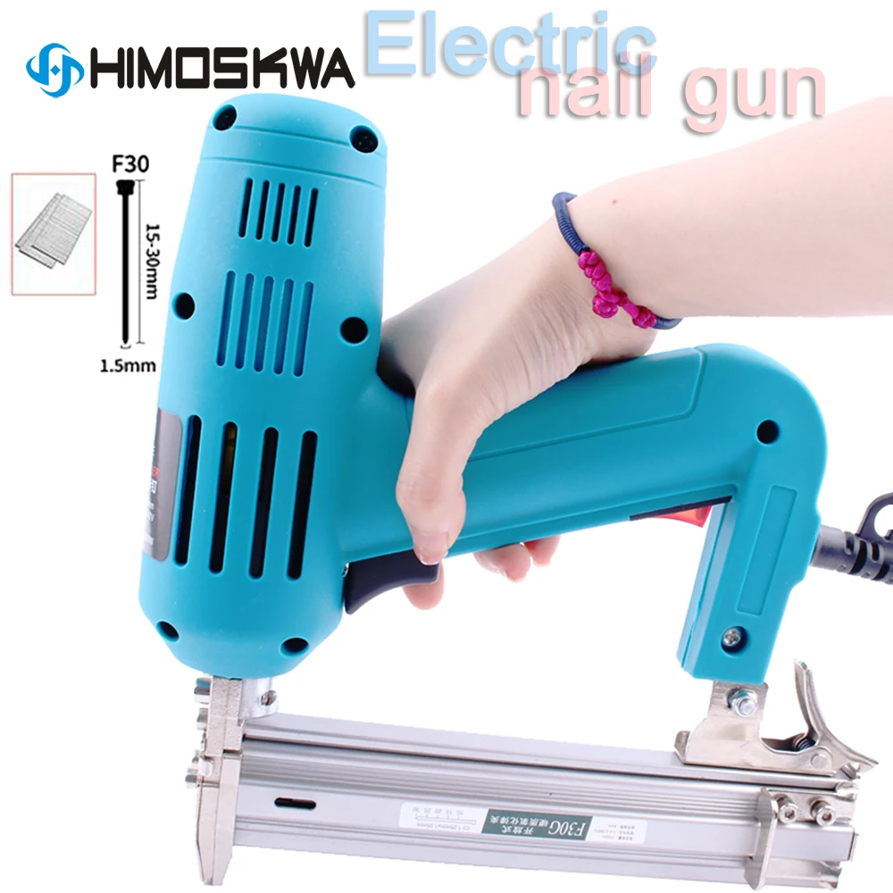 1800 Вт Электрический пистолет для ногтей без застревания F30 пистолет для прямых ногтей гвоздезабивной инструмент для деревообработки пистолет для ногтей стальной пистолет для ногтей 220 В
