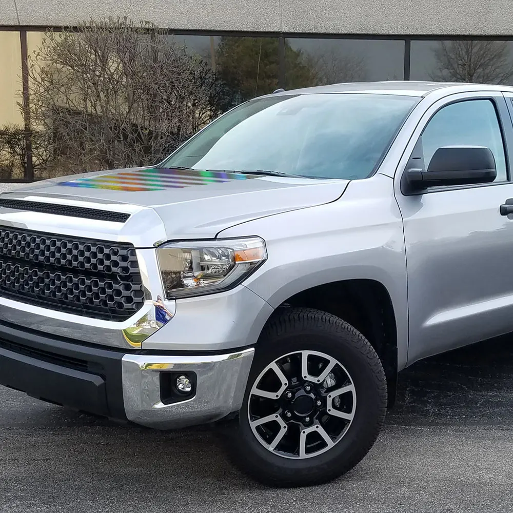 

Для Toyota Tundra Автомобильный капот крышка капота полосатая наклейка Модные гонки спорт графические виниловые наклейки украшение внешние аксе...