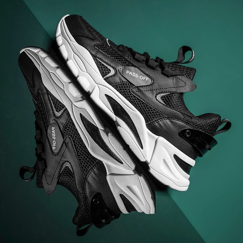 Men Running Shoes 2022 Spring Jogging Sneakers Mesh Male Athletic Footwear Outdoor Lace-up High Quality Breathable Fashion Shoe