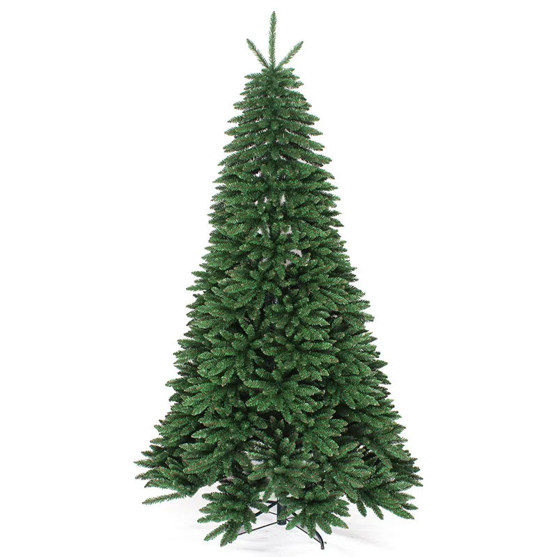 

Зеленая большая рождественская елка из ПВХ, заостренная, Смешанная Искусственная елка, Сосновая елка, праздничное украшение, подвесная елка