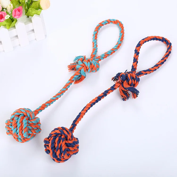 

32cm Diameter 6cm Pet Dog Bite Rope Neps Ball Dogs Pet Supplies Pet Dog Puppy Cotton Chew Knot Toy Durable Interactive Neps Ball