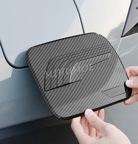 

For Toyota RAV4 2019 2020 2021 2022 2023 Carbon Fiber Exterior Fuel Tank Cap Cover Oil Box Trims