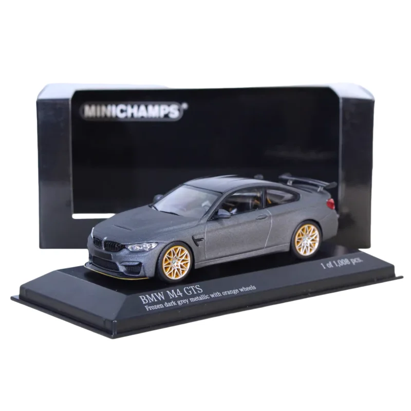 1/43 BMW M4 GTS матовое серое оранжевое колесо F82 модель из сплава детская коллекция