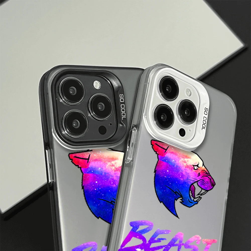Чехол для телефона MR Cute B-Beast с рисунками P-Pictures iPhone 12 11 13 14 15 16 Max Pro Plus лазерный чехол