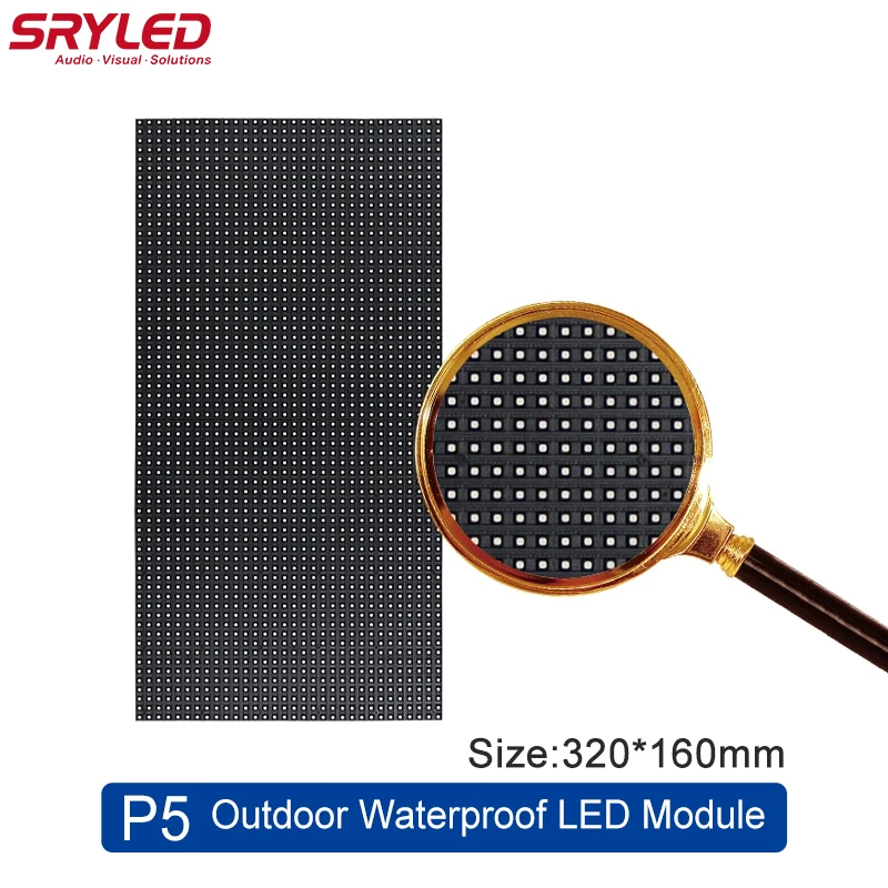 Светодиодный модуль Pantalla P5 для улицы 320 × 160 мм 1/8 сканирования 64 32 пикселей SMD277