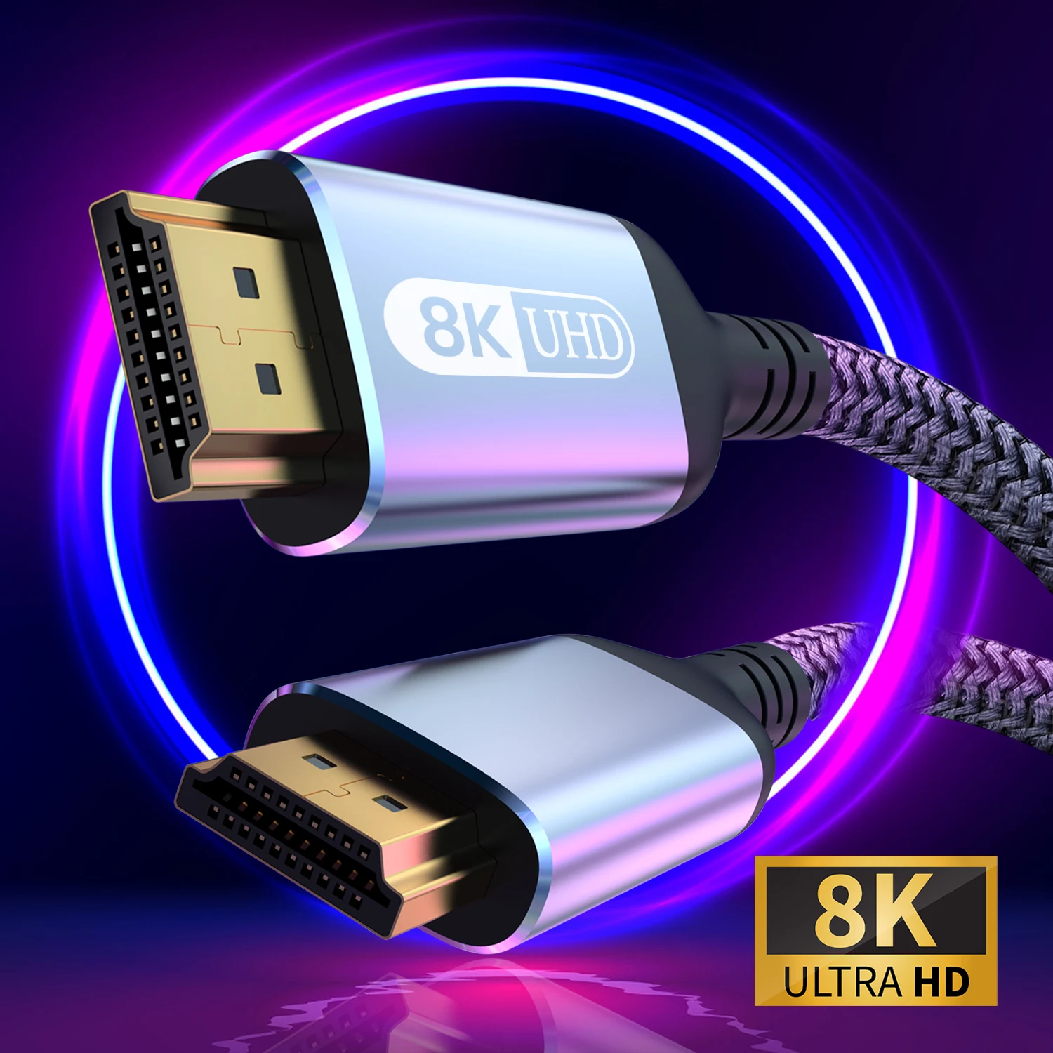 Кабель HDMI 8K Высокоскоростной шнур HDMI 2.1 8K@60 Гц 4K@120 Гц Ultra ...