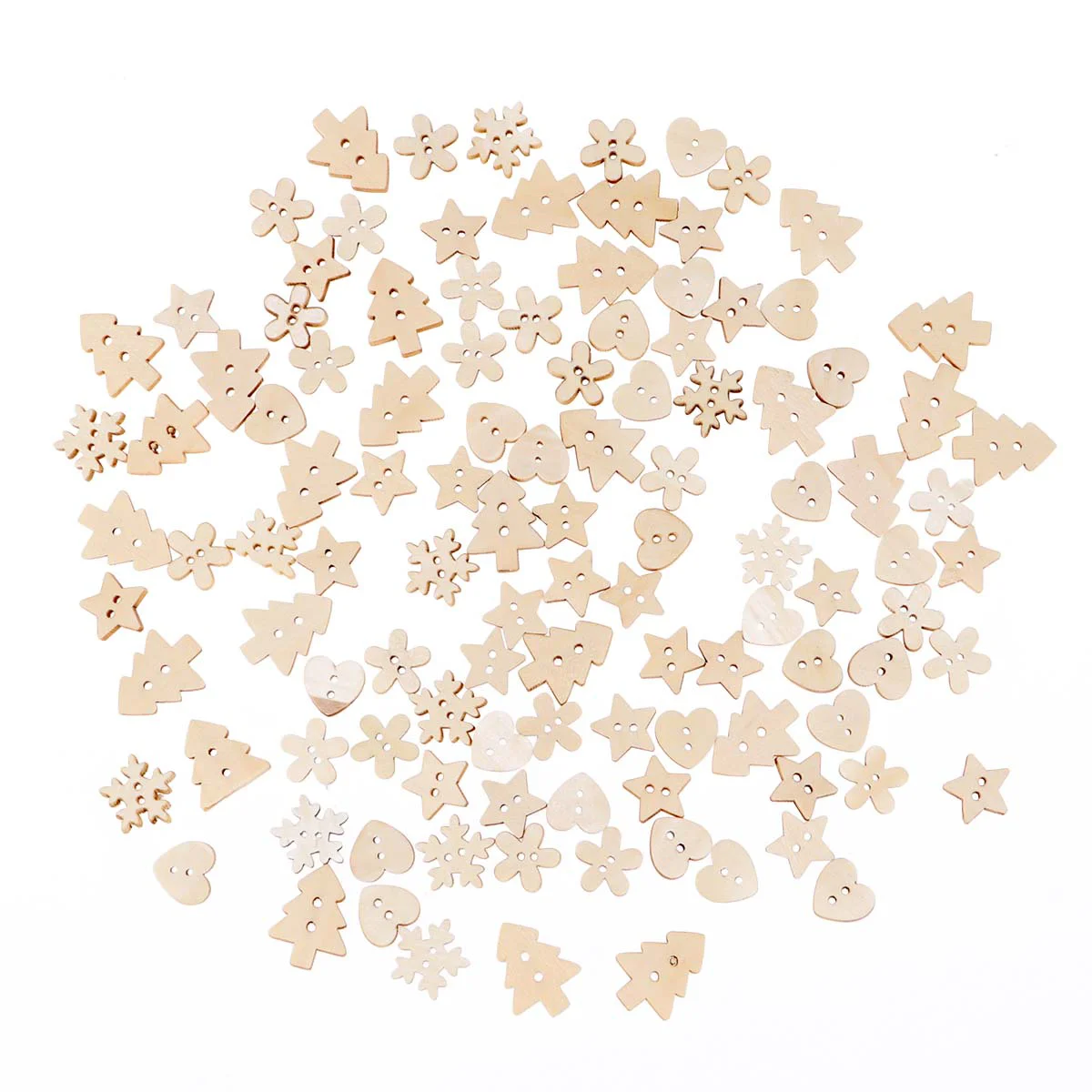 

Buttons Christmas Wooden Craft Sewingembellishments Diycrafts Cartoon Wood Holes Decorative Santa Claus Natural Buckles