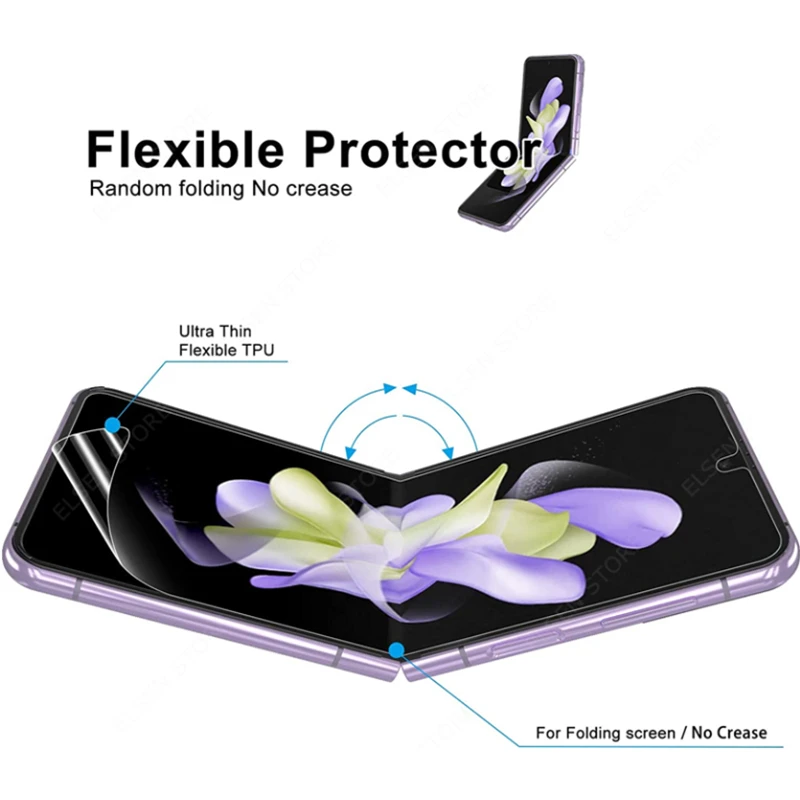 Invisible Soft Full Cover Screen Protector for Samsung Galaxy Z Flip 4 3 5G Flexible Front Back Hydrogel Film for Galaxy Z Flip4