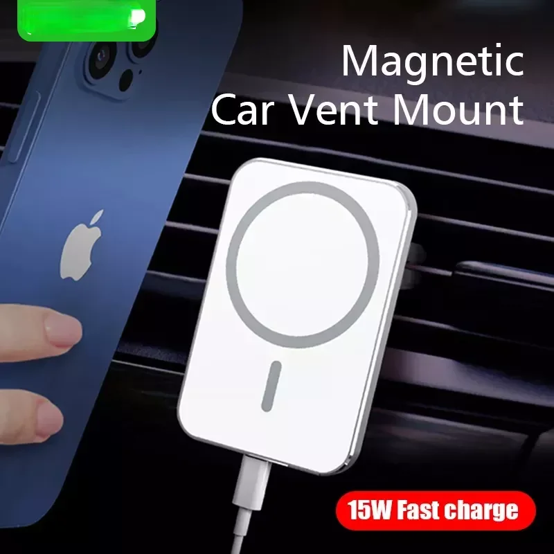 

NEW2023 15W Wireless Car Charger Mount Adsorbable 13 12 Pro Max Mini adsorption Fast Wireless Charging Holder