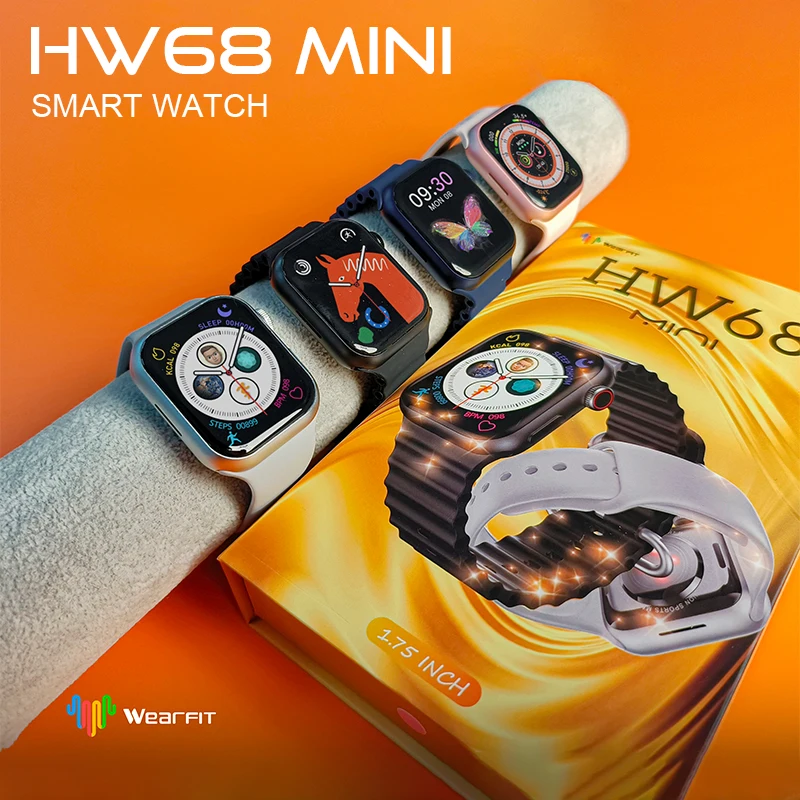 

41mm HW68 mini Smartwatch Double Watchband women Watch Series 8 Voice intercom watchface Album SOS alarm Sport fitness Watch