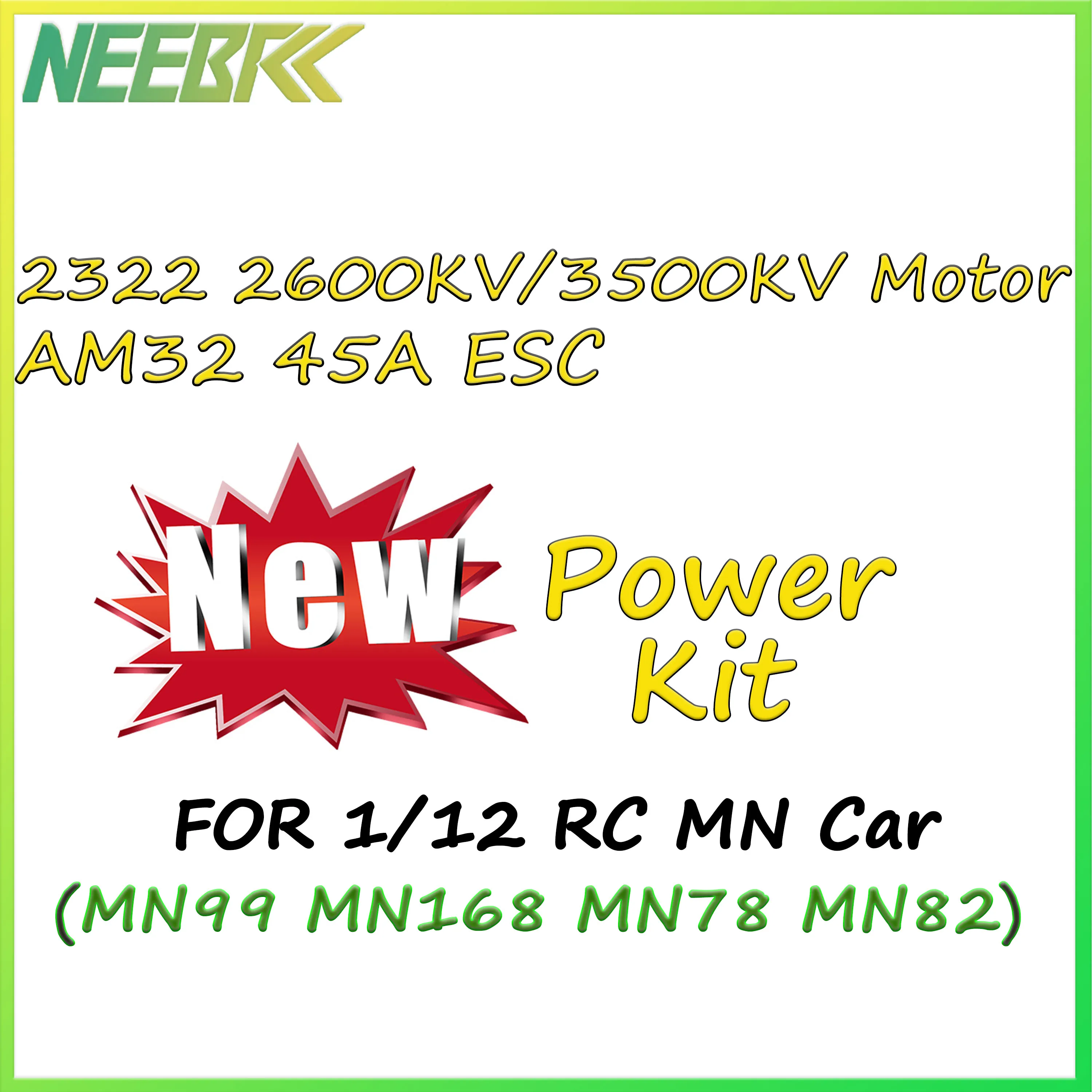 Фото Комплект обновления автомобиля 1/12 RC MN 2322 2600KV 3500KV Бесщеточный двигатель AM32 45A Металлическая вилка ESC SM3.0/T для комплекта питания MN82 MN99 MN168 MN78 №1