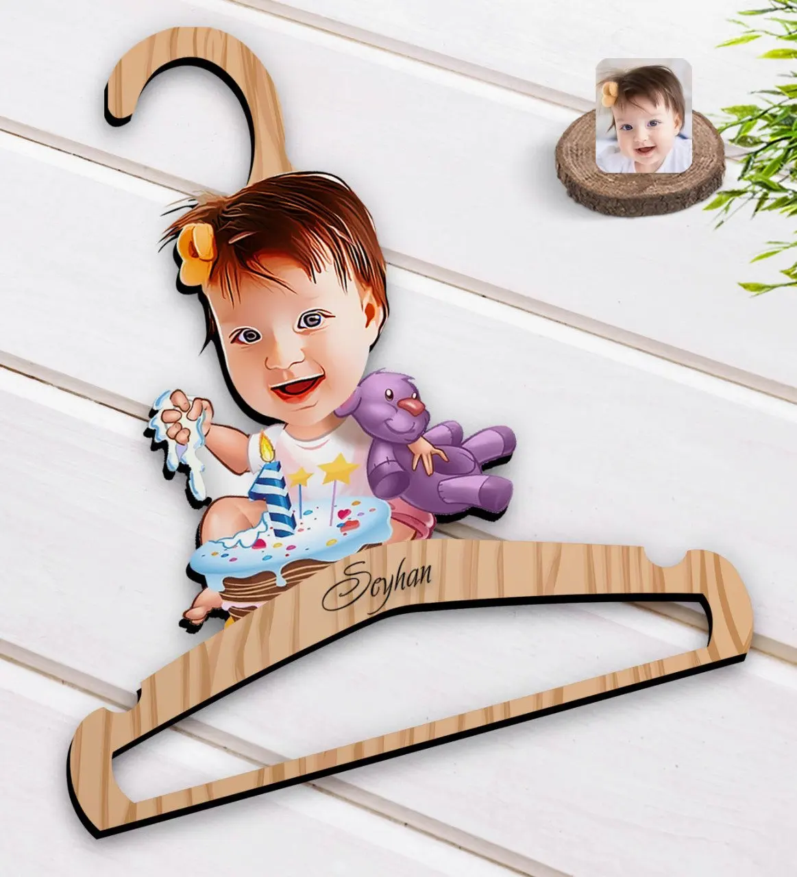 

Персонализированная карикатура для детского дня рождения, деревянное платье, асамеди 2