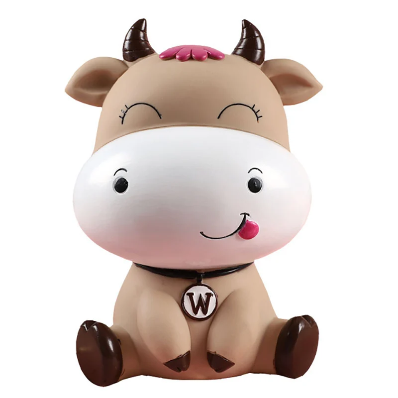 Большая милая коробочка для денег в виде коровы копилка детей подарок мальчиков