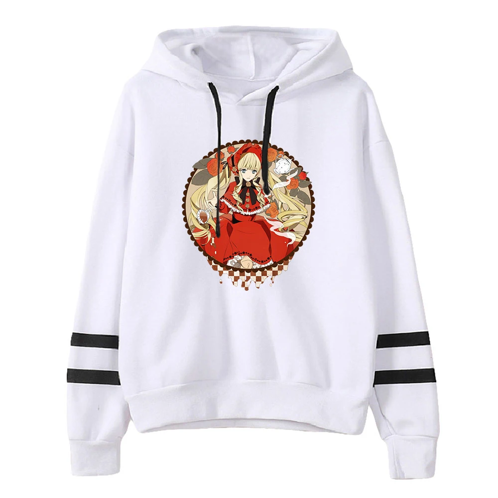 

Band Rozen Maiden Hoodie Unisex Pocketless Sleeve Sweatshirt Men Women's Pullover Harajuku Streetwear 2021 Japanese Anime Clothe