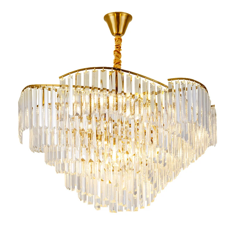 

Modern Round Crystal Chandelier Living Room Decoration Hanging Lamp Bedroom Inndoor Pendant Light Fixtures for Celling Led Lamp