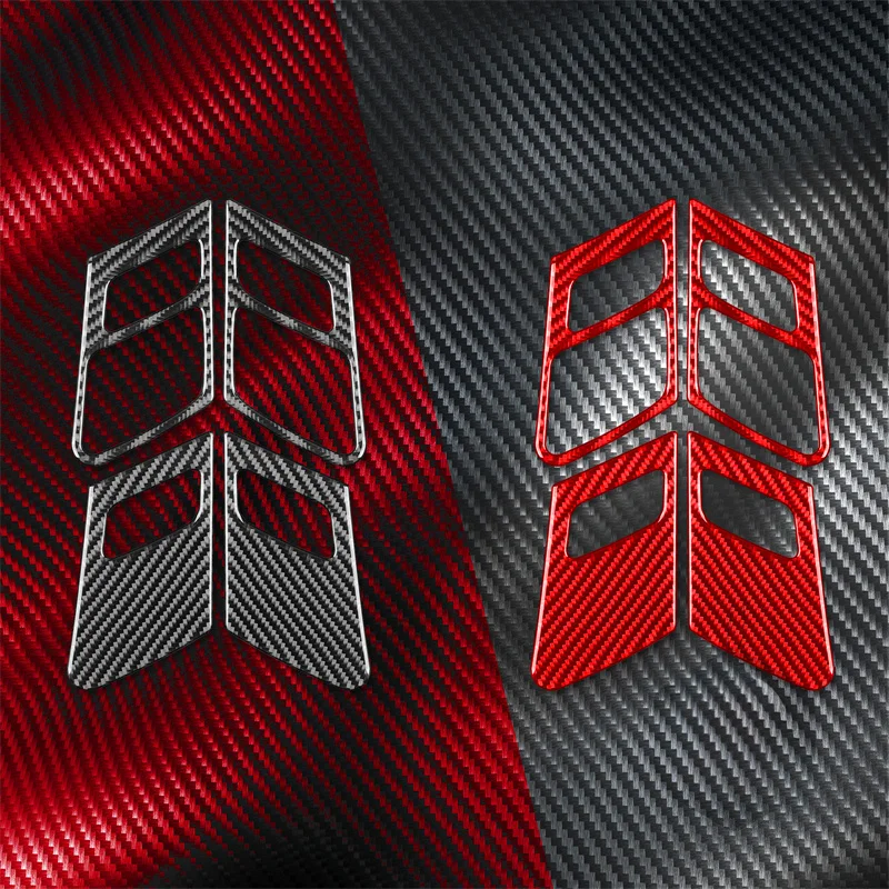 

For Audi Q5L 2018 2019 2020 2021 2022 2023 Inner Door Lock Button Panel Cover Trim Carbon Fiber Sticker Car Interior Accessories