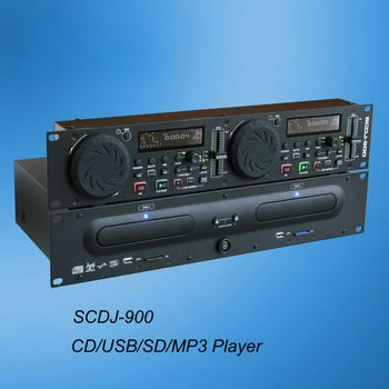 19 inch rack mount SCDJ-900 Professional double CD/USB/SD/MP3 Player