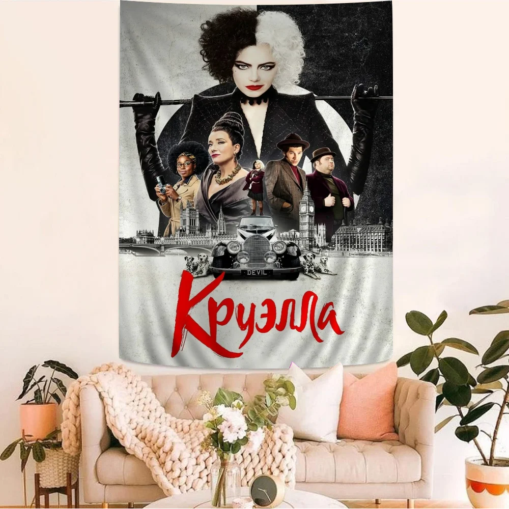 C-Cruella DIY Sticky Poster Vintage Room Bar Cafe Decor Home