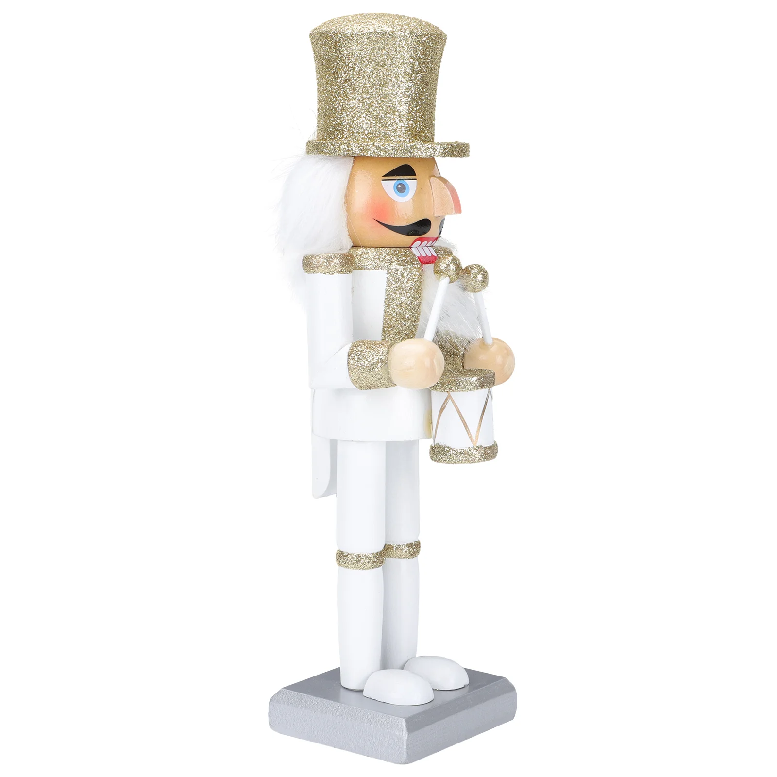 

Nutcracker Xmas Supply Walnut Decor Desktop Puppets Adorable Soldier Adornment Ornaments White Home