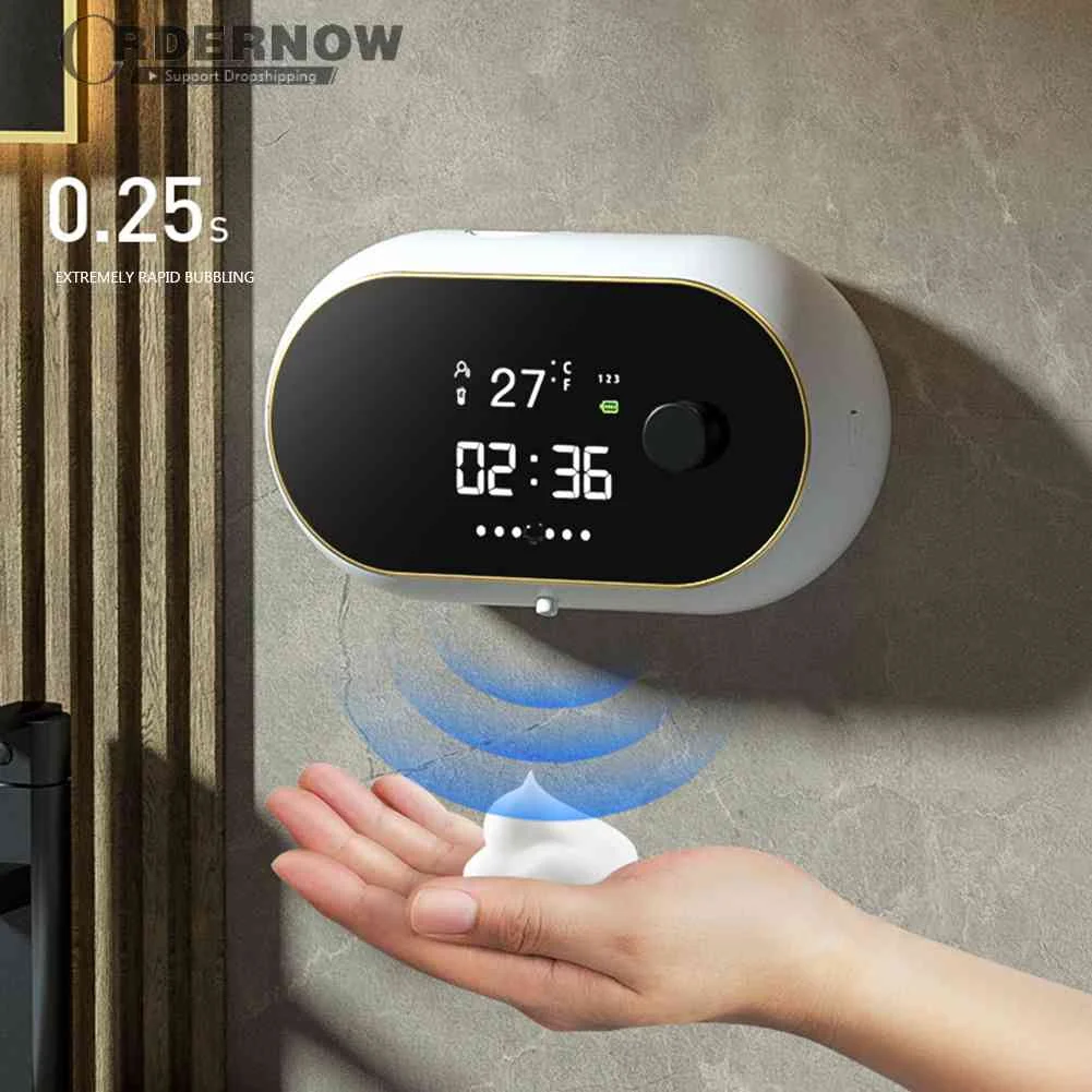 

Ручной дезинфицирующее устройство автоматический жидкий диспенсеры пены настенный светодиодный дисплей температуры для отеля торговый ц...