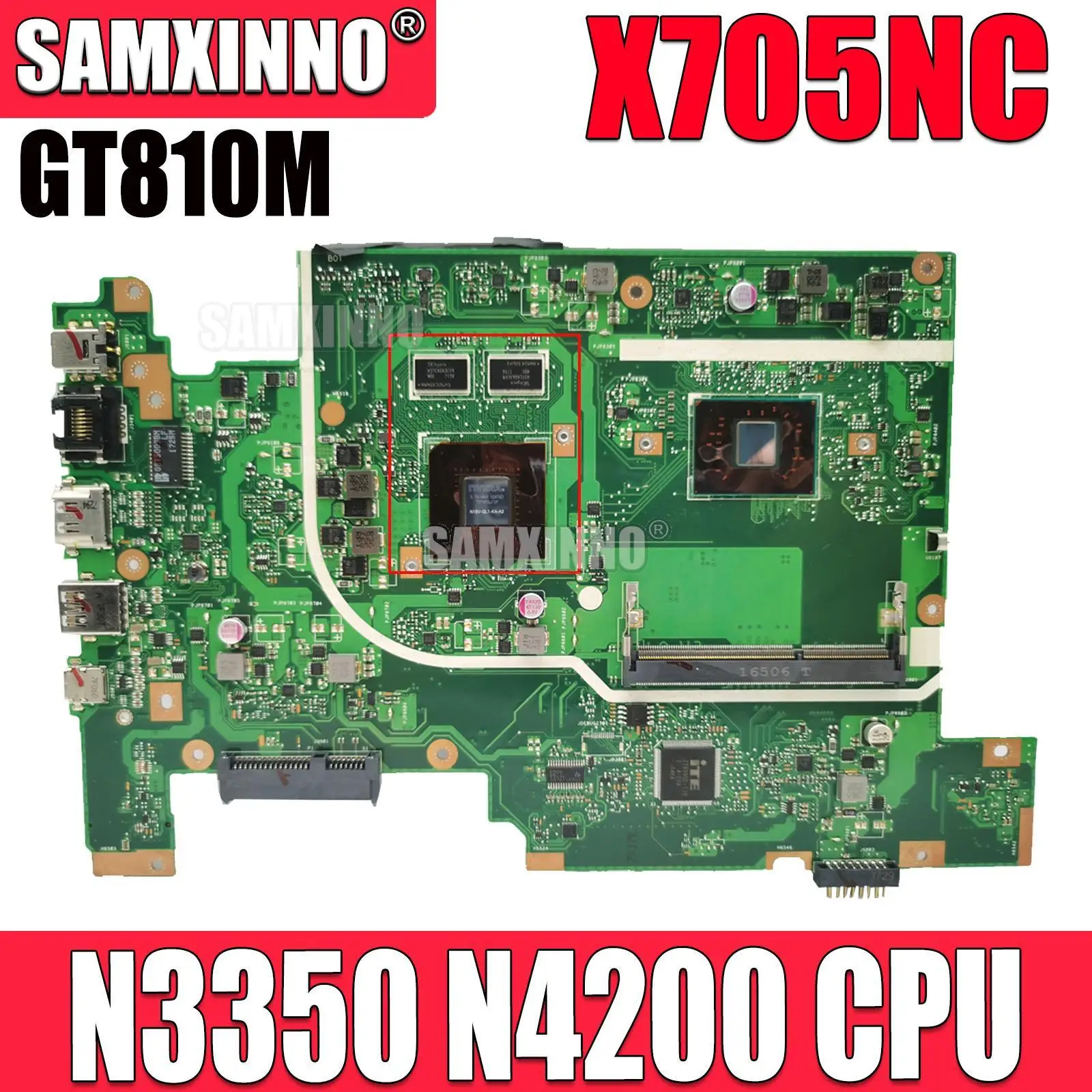 

X705NC Laptop Motherboard GT810M GPU N3350 N4200 CPU for ASUS Vivobook X705NA X705N Original Notebook Motherboard Mainboard