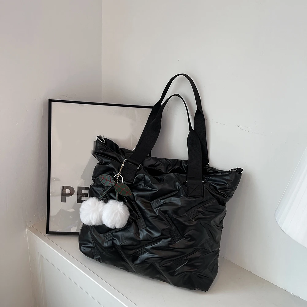 

Модные вместительные сумки-тоуты, сумки с подкладкой, дизайнерские стеганые женские сумки на плечо, вместительные Хлопковые женские зимние...