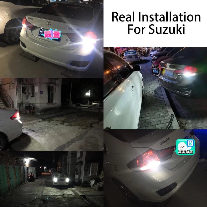 Светодиодная лампа задсветильник хода T15 2 шт. без ошибок Blubs W16W для Suzuki Grand Vitara 1/2