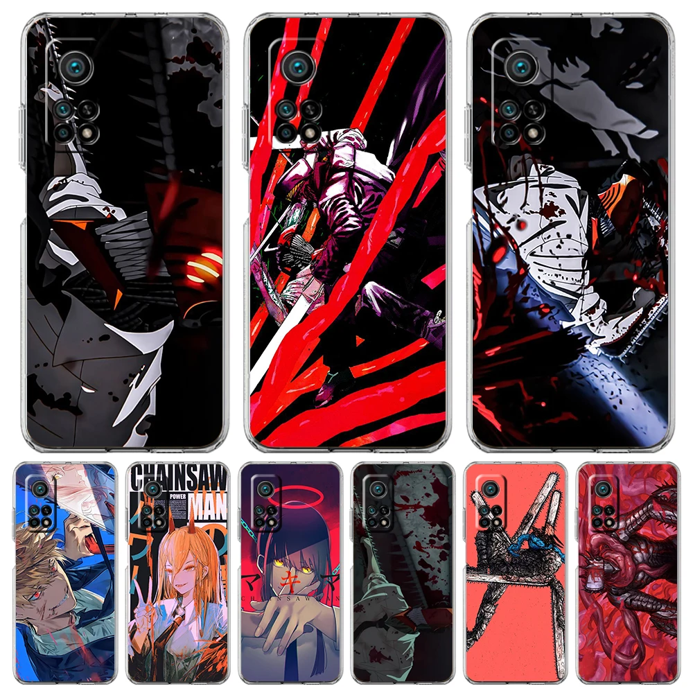 

Gift Anime Chainsaw-Man Transparent Phone Case for Xiaomi Mi 11 Ultra 12 11T 11X 11i Lite Poco X3 X4 NFC F3 GT M4 Pro 5G Soft
