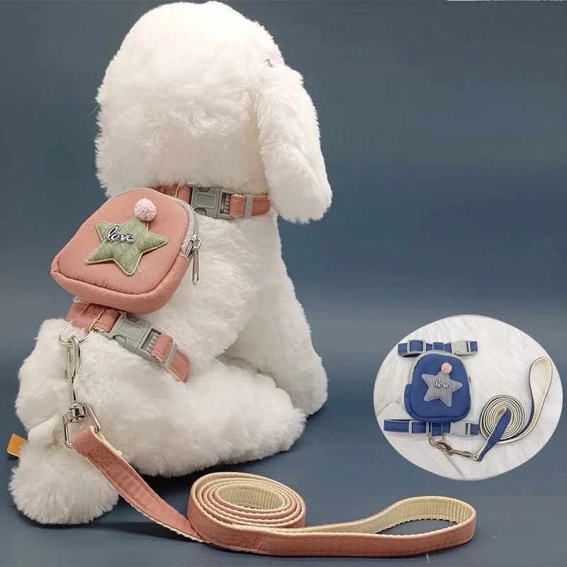 Шлейка для собак мелких пород аксессуары ошейников нагрудник средний ошейник