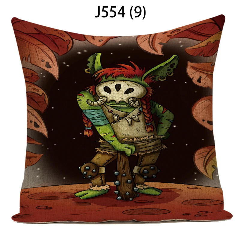 

Horror Cushion Cover Black Theme Nordic Retro Pillowcase for Pillows 45x45 Easter Decoration for Living room Fear Skull E2053G