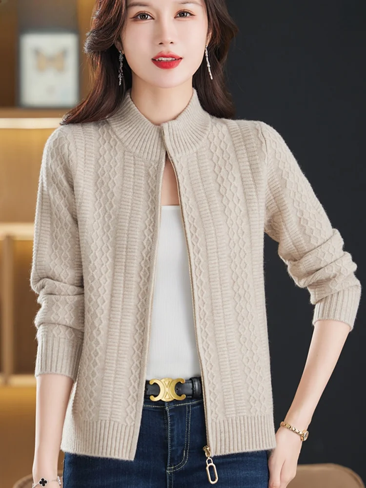 Без катышков весна и осень новое флисовое вязаное женское короткое пальто