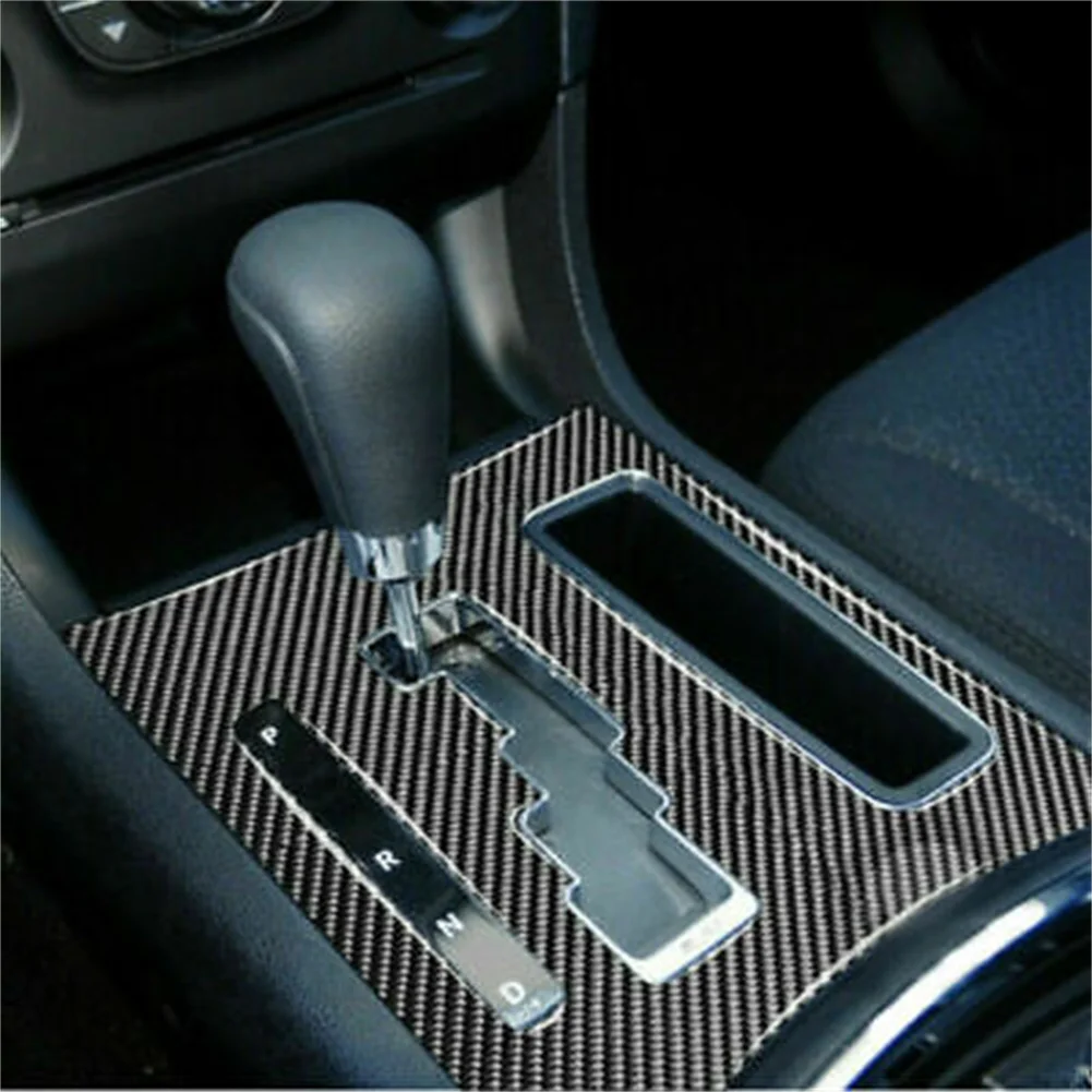 

Carbon Fiber Car Gear Shift Knob Panel Trim Frame Sticker Decoration For Dodge Chrysler 2011-2014 Console Knob Panel Trim