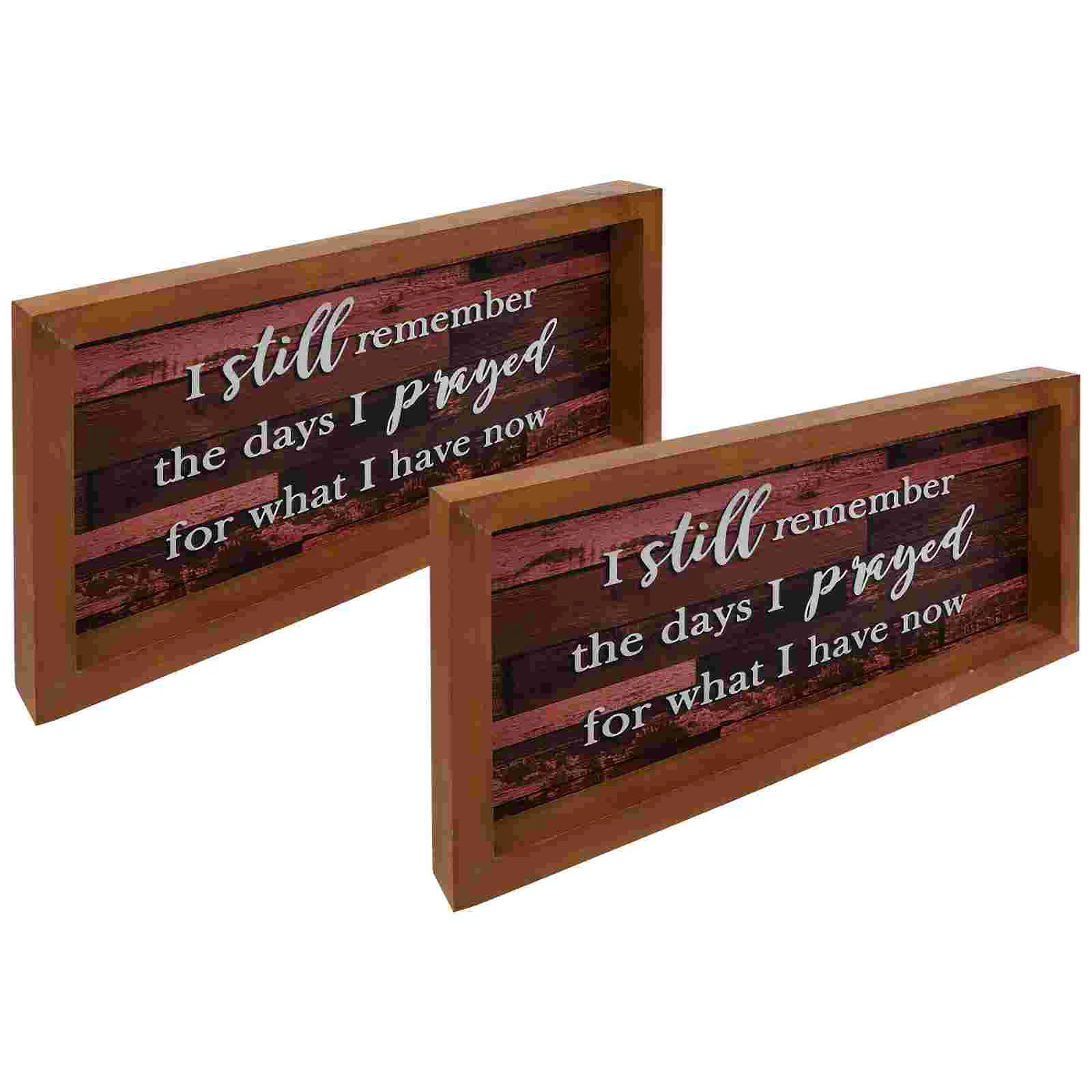 

2Pcs Wall Text Painting Indoor Wall Picture Wooden Wall Picture Wall Sign Decor