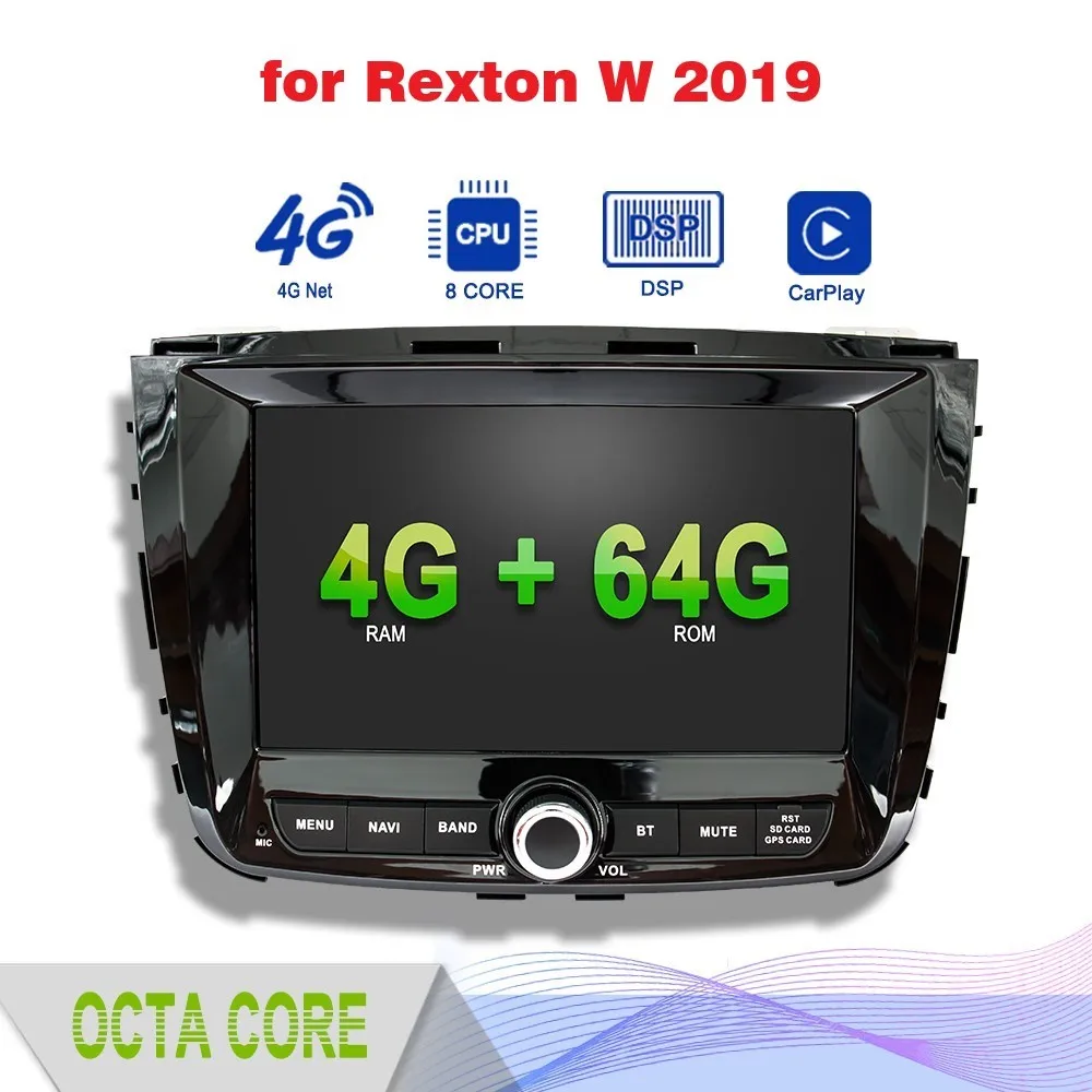 

9 Inch Android 10 Car Radio For Rexton W 2019 DVD Stereo Multimedia Video Player GPS Navigation Head Unit 4G DSP Carplay